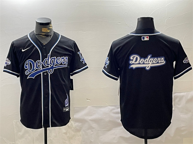 Men's Black Los Angeles Dodgers Team Big Logo 2024 World Series Champions Limited Stitched Baseball Jersey